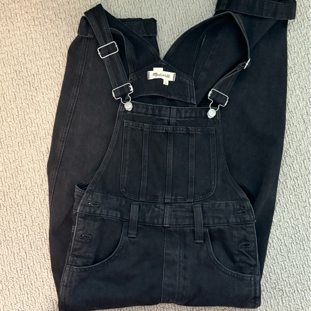 Madewell Charcoal Denim Overalls